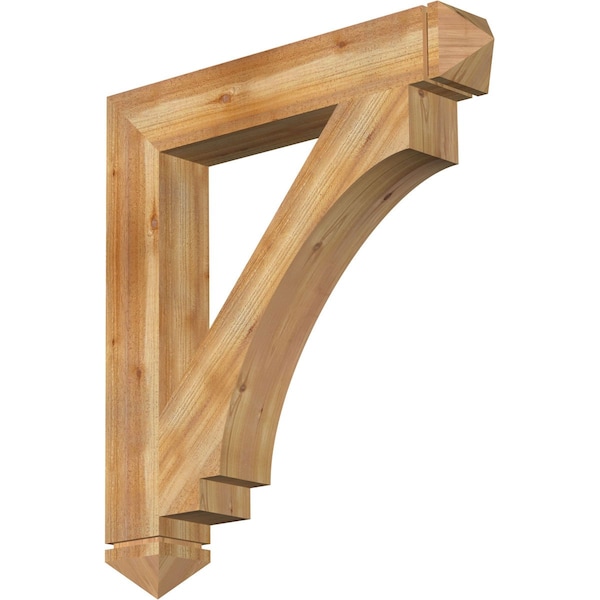 Ekena Millwork Imperial Arts & Crafts Rough Sawn Bracket, Western Red Cedar, 6"W x 38"D x 42"H BKT06X38X42IMP03RWR - main